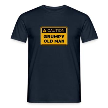 Achtung: Grumpy Old Man - Männer T-Shirt - Navy - Vorne - AI Model Male 178 light (178cm)