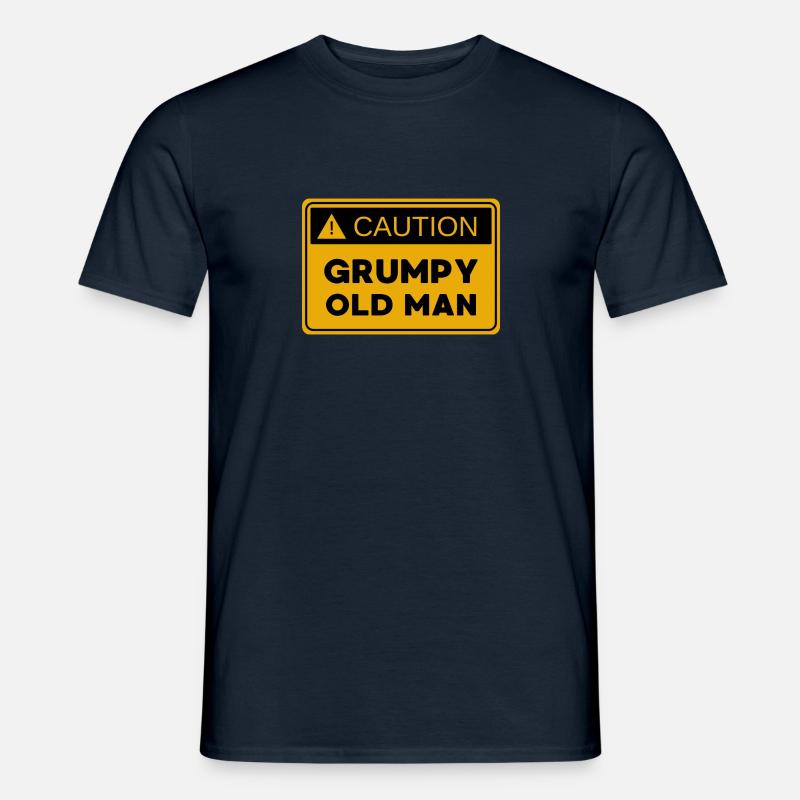 Achtung: Grumpy Old Man - Männer T-Shirt - Navy