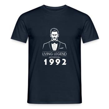 33. Birthday Living Legend (GENT) since 09/1992 - Men's T-Shirt - navy - Front - AI Model Male 178 light (178cm)