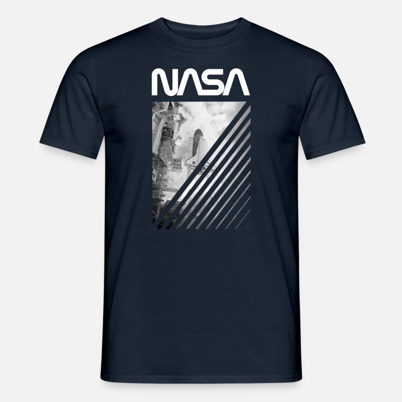 Logo di lancio dello Space Shuttle della NASA - T-shirt uomo - navy