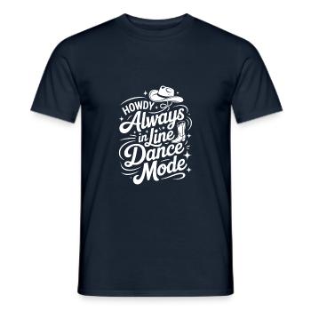 Howdy Line Dance Country Music Linedance Design - Men's T-Shirt - navy - Front - AI Model Male 178 light (178cm)