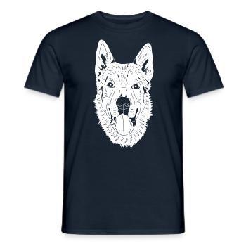 Tschechoslowakischer Wolfhund - Männer T-Shirt - Navy - Vorne - AI Model Male 178 light (178cm)