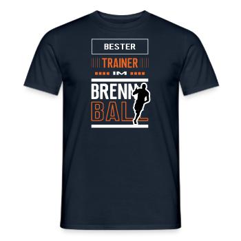 Bester Brennball Trainer Brennballtrainer Training - Männer T-Shirt - Navy - Vorne - AI Model Male 178 light (178cm)