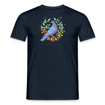 Taube - Männer T-Shirt - Navy - Vorne - AI Model Male 178 light (178cm)