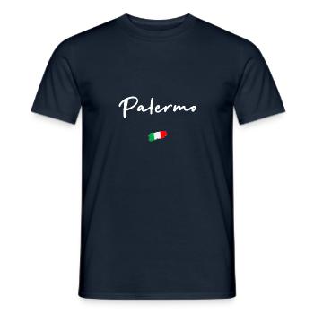 PALERMO - Men's T-Shirt - navy - Front - AI Model Male 178 light (178cm)