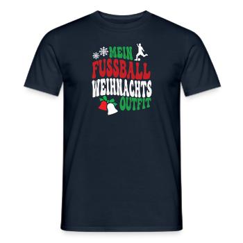 Fussball Weihnachtsgeschenk Fussballer Weihnachten - Männer T-Shirt - Navy - Vorne - AI Model Male 178 light (178cm)