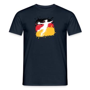 Handball, Deutschland,Flagge, Handballer,Graffiti - Männer T-Shirt - Navy - Vorne - AI Model Male 178 light (178cm)