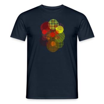 Ball - Soap Bubble - Dots Pattern - COLORS - Men's T-Shirt - navy - Front - AI Model Male 178 light (178cm)
