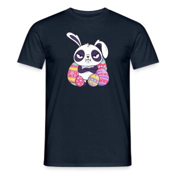 Easter Panda - Men's T-Shirt - navy - Front - AI Model Male 178 light (178cm)