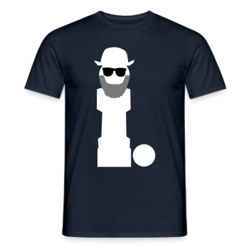 Foosball baby-foot vieil homme figure vecteur - T-shirt homme - marine - Devant - AI Model Male 178 light (178cm)