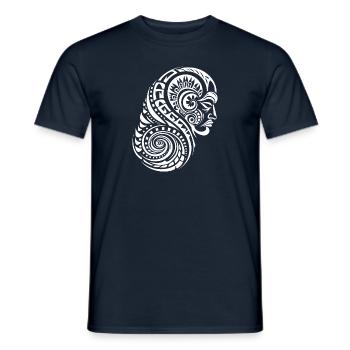 Komplexes Maori Tattoo Design Kiwi Erbe Tinte - Männer T-Shirt - Navy - Vorne - AI Model Male 178 light (178cm)