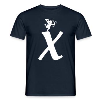 X - Men's T-Shirt - navy - Front - AI Model Male 178 light (178cm)