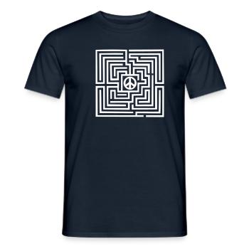 Peace - Männer T-Shirt - Navy - Vorne - AI Model Male 178 light (178cm)