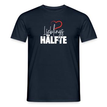 Lieblingshälfte mit Herz - Männer T-Shirt - Navy - Vorne - AI Model Male 178 light (178cm)