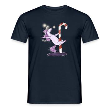 poteau de licorne - T-shirt homme - marine - Devant - AI Model Male 178 light (178cm)