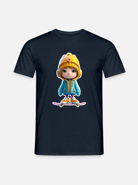 Little Skateboarder - Männer T-Shirt - Navy