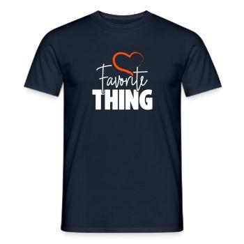 Favorite thing with heart - Men's T-Shirt - navy - Front - AI Model Male 178 light (178cm)