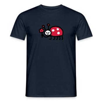 Coccinelle - Fleur 3 - T-shirt homme - marine - Devant - AI Model Male 178 light (178cm)