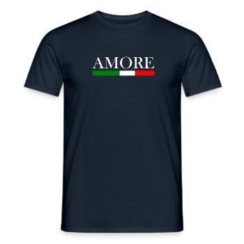 Amore Italy - Männer T-Shirt - Navy - Vorne - AI Model Male 178 light (178cm)