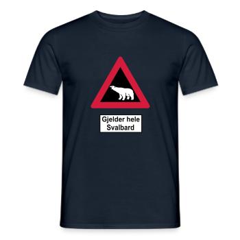 Svalbard - T-shirt homme - marine - Devant - AI Model Male 178 light (178cm)