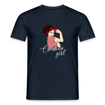 Croatian girl, croatia flag croatian - Men's T-Shirt - navy - Front - AI Model Male 178 light (178cm)