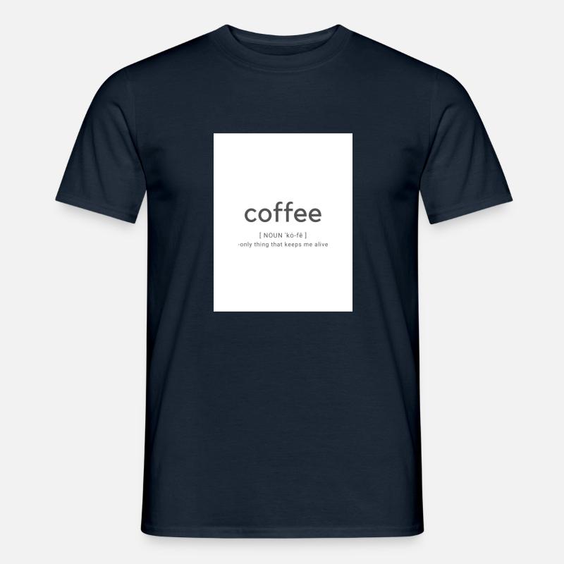 coffee white - Männer T-Shirt - Navy