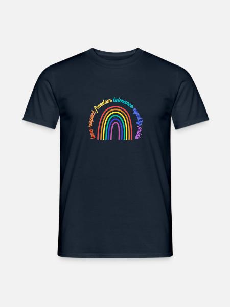 love respect freedom tolerance equality pride - Männer T-Shirt - Navy