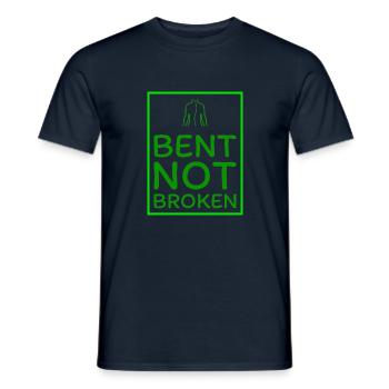 Bent not Broken lightgreen - Men's T-Shirt - navy - Front - AI Model Male 178 light (178cm)