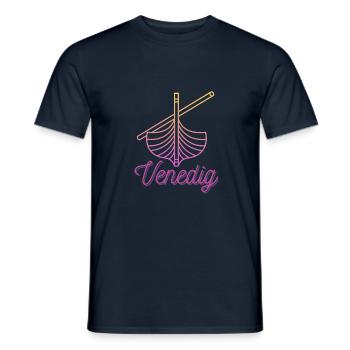 Venedig - Männer T-Shirt - Navy - Vorne - AI Model Male 178 light (178cm)
