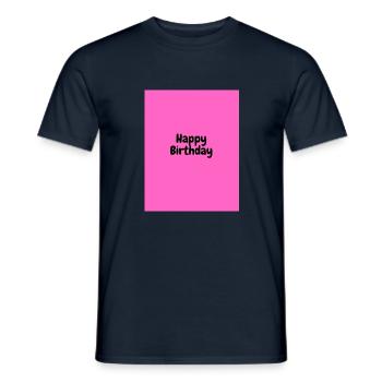 Happy Birthday - Männer T-Shirt - Navy - Vorne - AI Model Male 178 light (178cm)