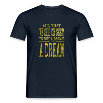 cool humor joke books coffee funny quote a time - Men's T-Shirt - navy - Front - AI Model Male 178 light (178cm)
