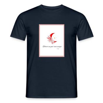 Believe in your own magic logo - Men's T-Shirt - navy - Front - AI Model Male 178 light (178cm)