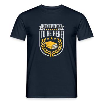 I closed my book - Männer T-Shirt - Navy - Vorne - AI Model Male 178 light (178cm)