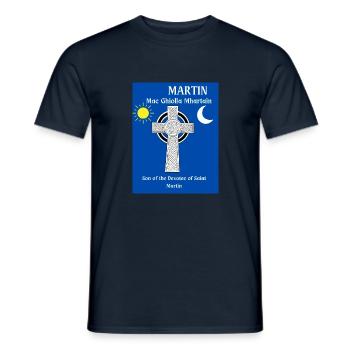 MARTIN SURNAME - Men's T-Shirt - navy - Front - AI Model Male 178 light (178cm)