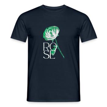 Rose - Männer T-Shirt - Navy - Vorne - AI Model Male 178 light (178cm)