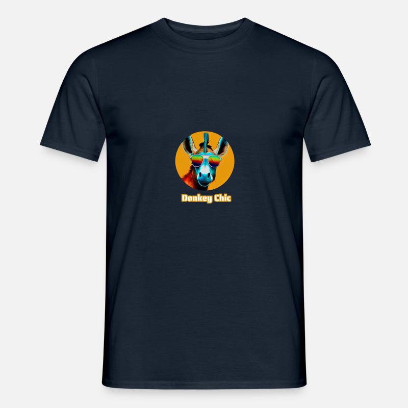 Donkey Chic - Männer T-Shirt - Navy