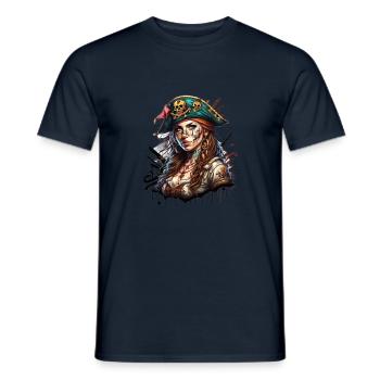 Piratinn - Männer T-Shirt - Navy - Vorne - AI Model Male 178 light (178cm)