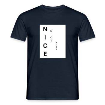 N I C E - Männer T-Shirt - Navy - Vorne - AI Model Male 178 light (178cm)