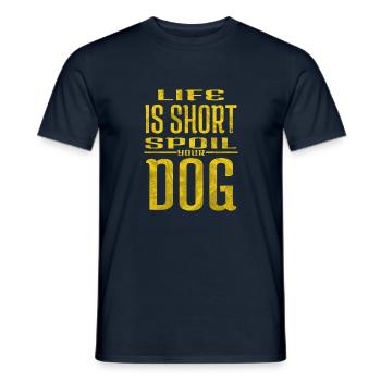 Beagle Daddy Golden Retriever Dog Owner - Men's T-Shirt - navy - Front - AI Model Male 178 light (178cm)