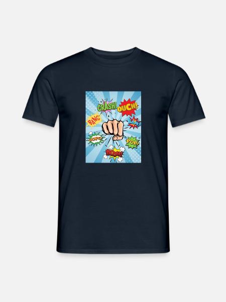Faustschlag - Männer T-Shirt - Navy