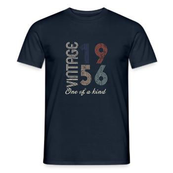 68th Birthday 1956 - Vintage Retro Gift Idea - Men's T-Shirt - navy - Front - AI Model Male 178 light (178cm)