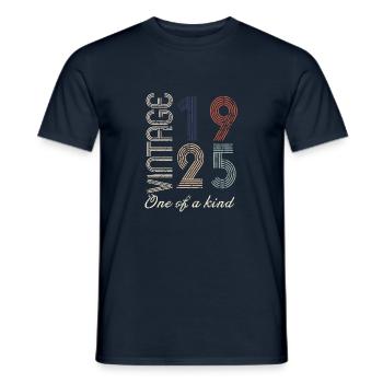 99. Geburtstag 1925 - Vintage-Retro-Geschenkidee - Männer T-Shirt - Navy - Vorne - AI Model Male 178 light (178cm)