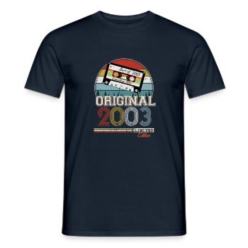Birthday 21 years best of 2003 Gift 2003 - Men's T-Shirt - navy - Front - AI Model Male 178 light (178cm)