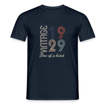 95th Birthday 1929 - Vintage Retro Gift Idea - Men's T-Shirt - navy - Front - AI Model Male 178 light (178cm)