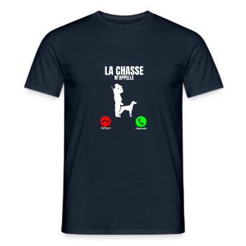 La chasse m'appelle - T-shirt homme - marine - Devant - AI Model Male 178 light (178cm)