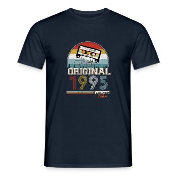Elegantes Retro-Geschenk: 1995 Vintage - Männer T-Shirt - Navy - Vorne - AI Model Male 178 light (178cm)