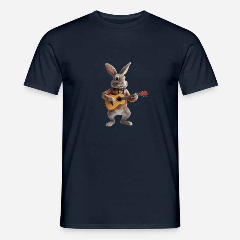 Rabbit Gitarre - Männer T-Shirt - Navy
