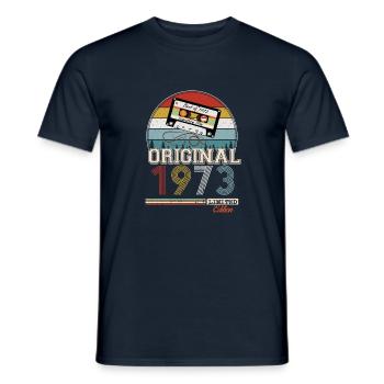 Elegant Retro Gift: 1973 Vintage - Men's T-Shirt - navy - Front - AI Model Male 178 light (178cm)