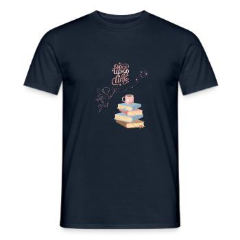 once upon a time - Men's T-Shirt - navy - Front - AI Model Male 178 light (178cm)