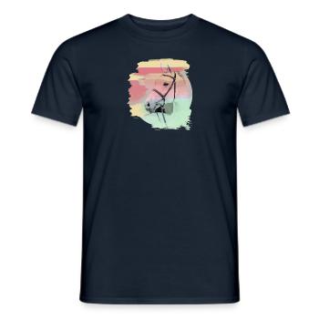 pferdekopf,pferd,aquarell,pink, schimmel,pastell - Männer T-Shirt - Navy - Vorne - AI Model Male 178 light (178cm)